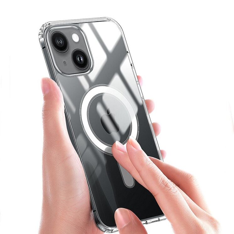 Защитный чехол UniCase AirBag MagSafe для Apple iPhone 15 Plus - Transparent: фото 5 из 9