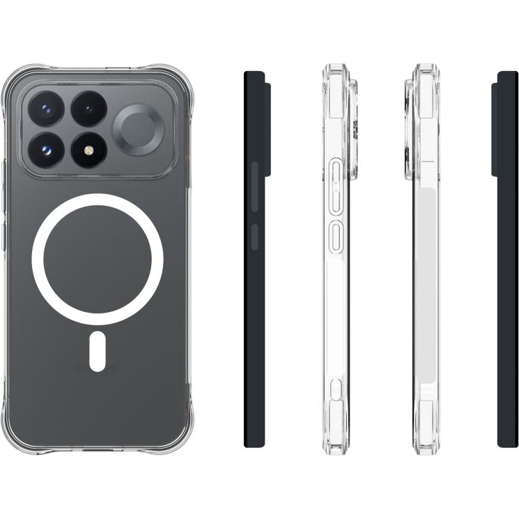 Защитный чехол UniCase AirBag MagSafe для Xiaomi Poco F9 Pro - Transparent: фото 5 из 5