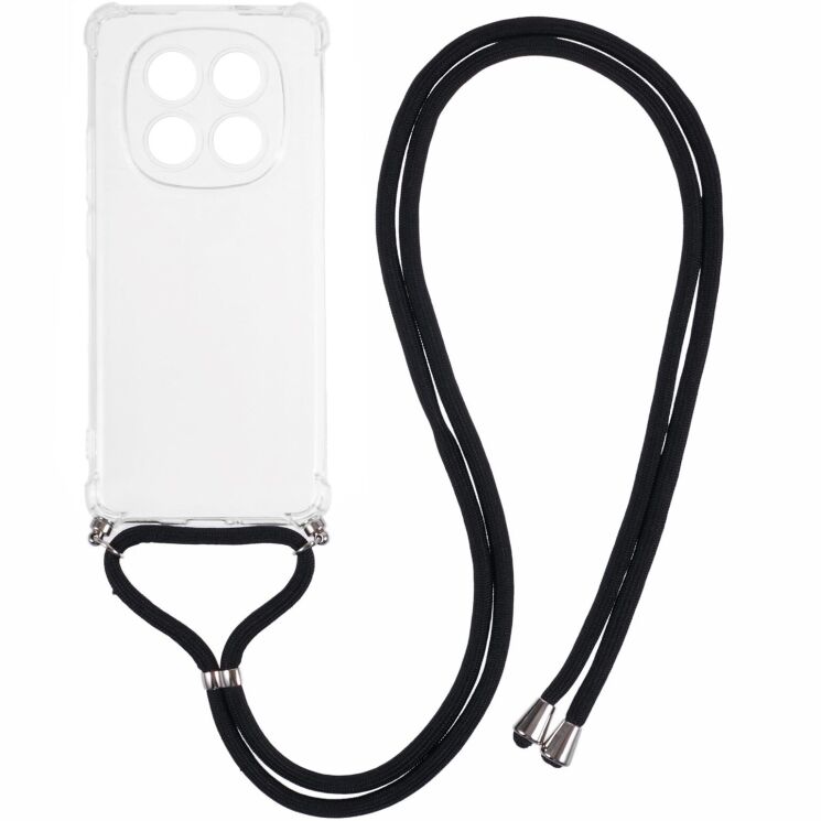 Защитный чехол UniCase AirBag with Strap для Xiaomi Redmi Note 15 Pro 5G - Transparent: фото 1 з 5