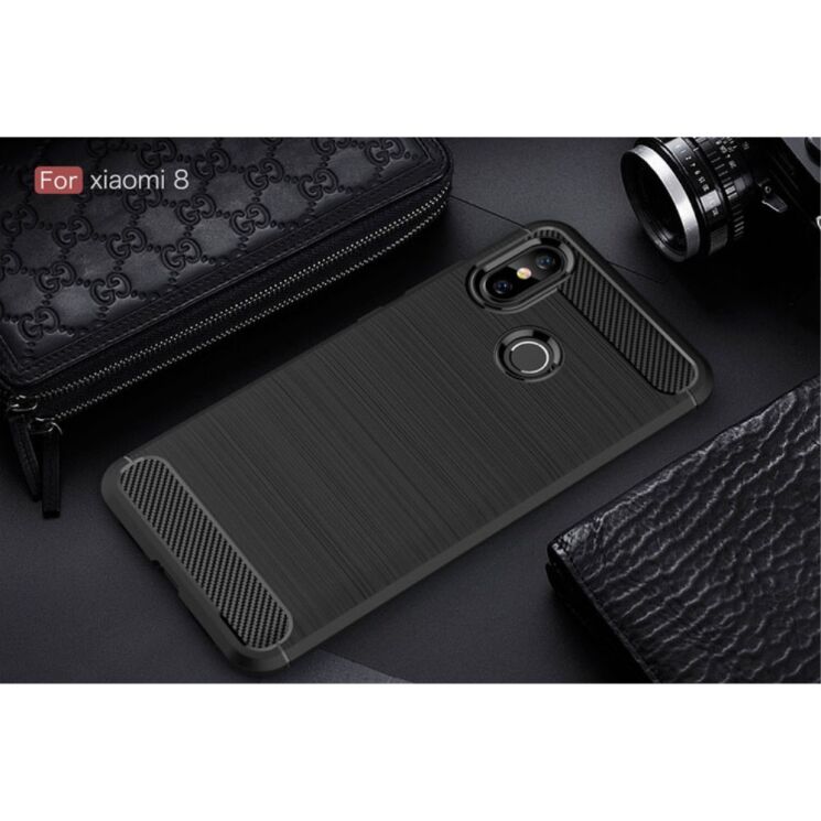 Защитный чехол UniCase Carbon для Xiaomi Mi 8 - Black: фото 2 из 11