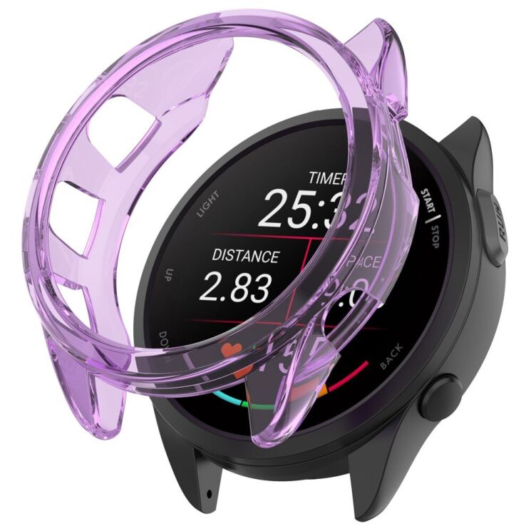 Защитный чехол UniCase Clear Cover для Garmin Forerunner 165 / 165 Music - Transparent Purple: фото 1 из 7