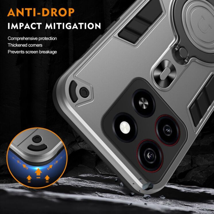 Защитный чехол UniCase Cosmic Armor для ZTE Blade A35 / Blade A55 - Black: фото 7 из 8