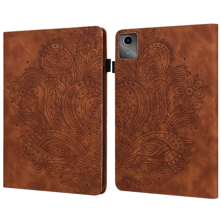 Захисний чохол UniCase Flower для Lenovo Tab M11 (TB330) / Xiaoxin Pad 2024 - Brown: фото 1 з 10