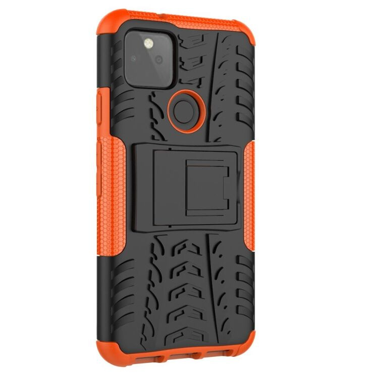 Протиударний чохол UniCase Hybrid X для Google Pixel 5 - Black / Orange: фото 5 з 18