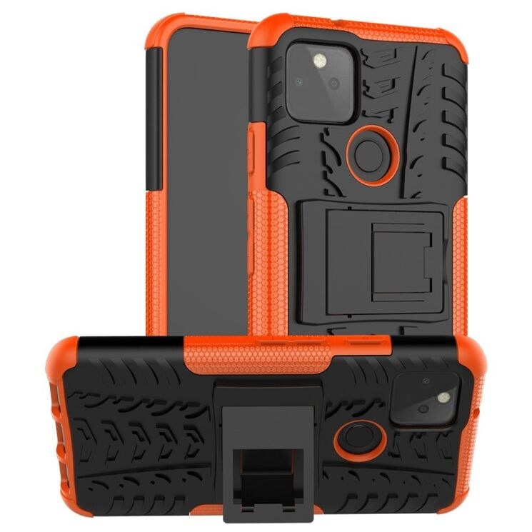 Протиударний чохол UniCase Hybrid X для Google Pixel 5 - Black / Orange: фото 1 з 18