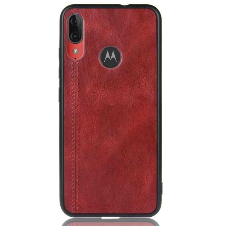 Защитный чехол UniCase Leather Series для Motorola Moto E6 Plus (XT2025) - Red: фото 2 из 11