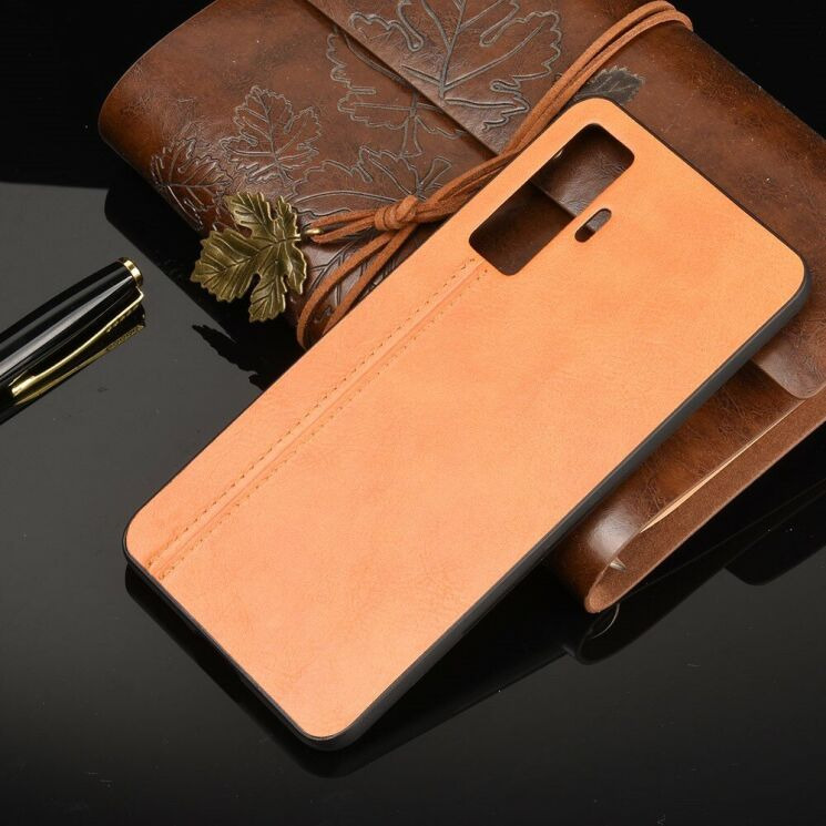 Защитный чехол UniCase Leather Series для VIVO X50 - Yellow: фото 4 из 10