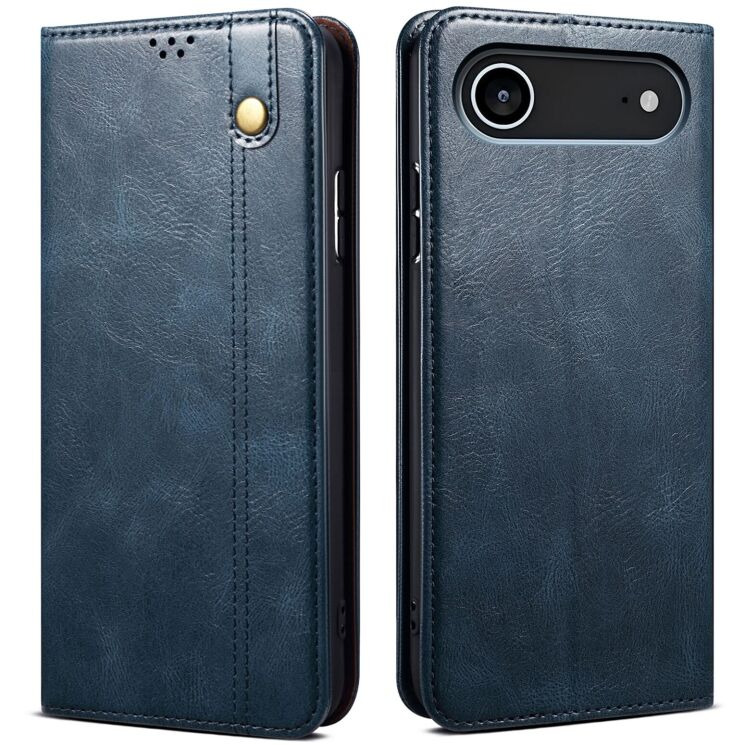 Защитный чехол UniCase Leather Wallet для Apple iPhone 17 Air - Blue: фото 1 из 6