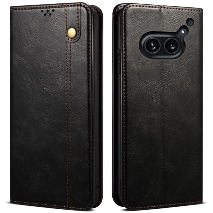 Защитный чехол UniCase Leather Wallet для Nothing Phone (2a) / Phone (2a) Plus - Black: фото 1 из 6