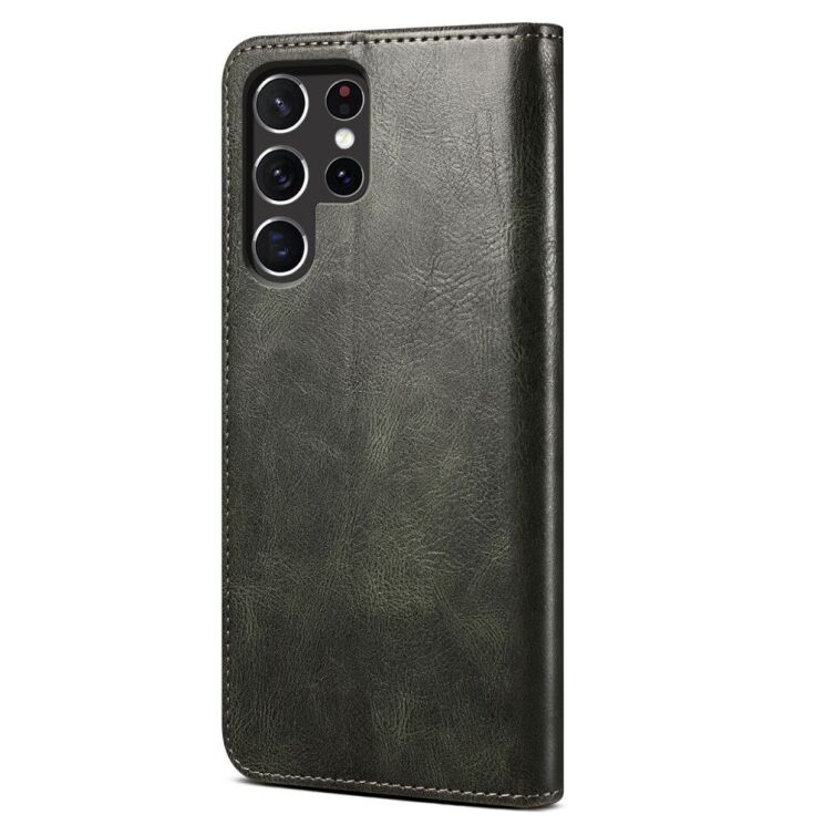 Защитный чехол UniCase Leather Wallet для Samsung Galaxy S22 Ultra - Green: фото 3 из 29
