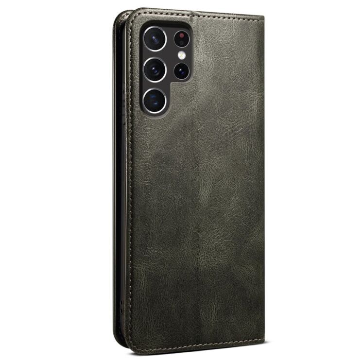 Защитный чехол UniCase Leather Wallet для Samsung Galaxy S22 Ultra - Green: фото 4 из 29