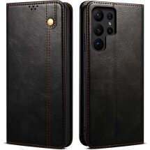 Защитный чехол UniCase Leather Wallet для Samsung Galaxy S25 Ultra (S938) - Black: фото 1 из 7