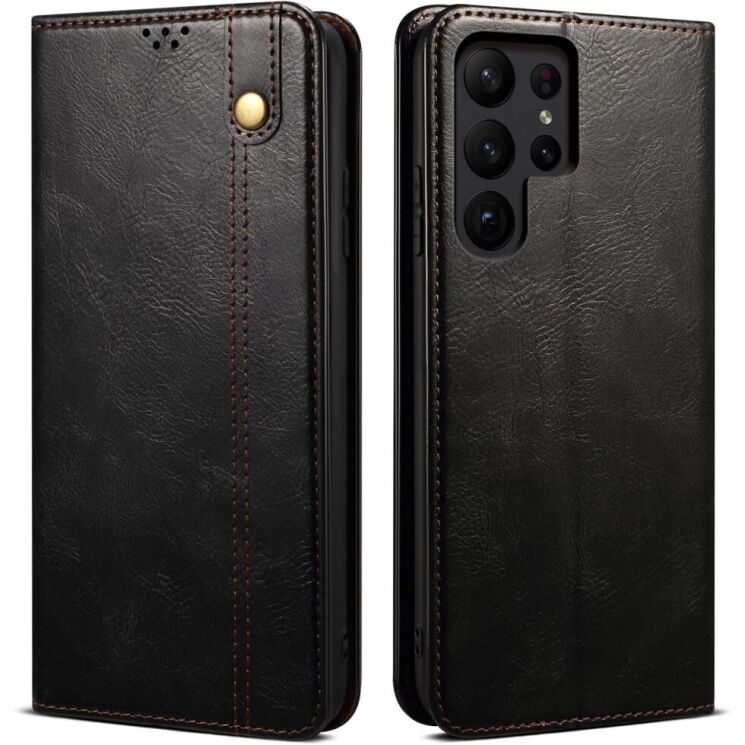 Захисний чохол UniCase Leather Wallet для Samsung Galaxy S25 Ultra (S938) - Black: фото 1 з 7