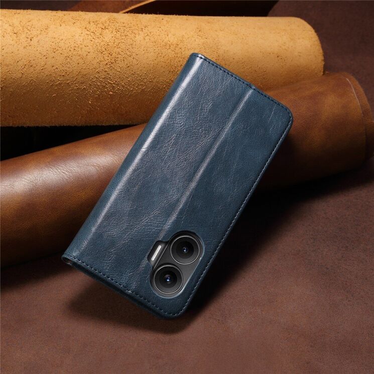 Защитный чехол UniCase Leather Wallet для Xiaomi Poco F7 - Blue: фото 7 из 7