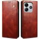 Защитный чехол UniCase Leather Wallet для Xiaomi Redmi Note 14 5G - Brown (373300Z). Фото 1 из 10
