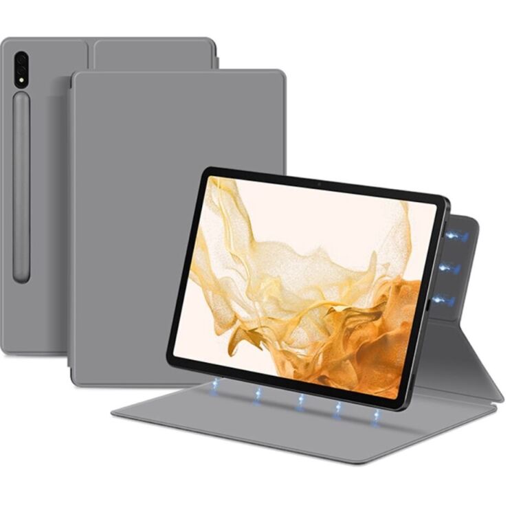 Защитный чехол UniCase Magnetic Stand для Samsung Galaxy Tab S7 FE / S7 Plus / S8 Plus (T730/736/800/806/970/975) - Grey: фото 1 из 6