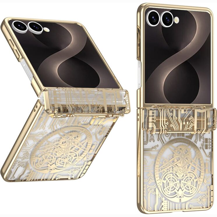 Захисний чохол UniCase Mechanical Legend для Samsung Galaxy Flip 8 - Champagne Gold: фото 1 з 7