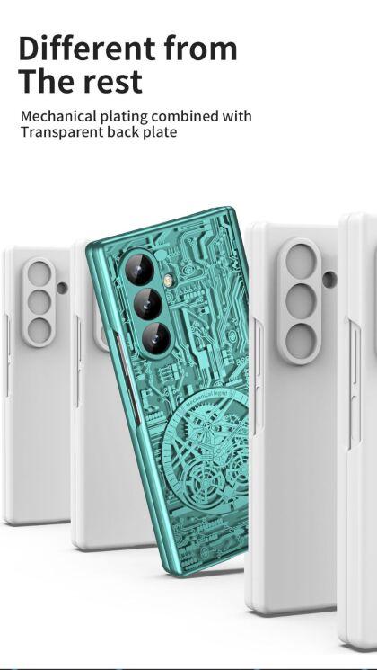 Защитный чехол UniCase Mechanical Legend для Samsung Galaxy Fold 8 Ultra - Green: фото 13 из 13