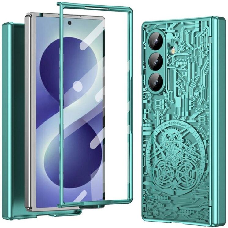Защитный чехол UniCase Mechanical Legend для Samsung Galaxy Fold 8 Ultra - Green: фото 1 из 13
