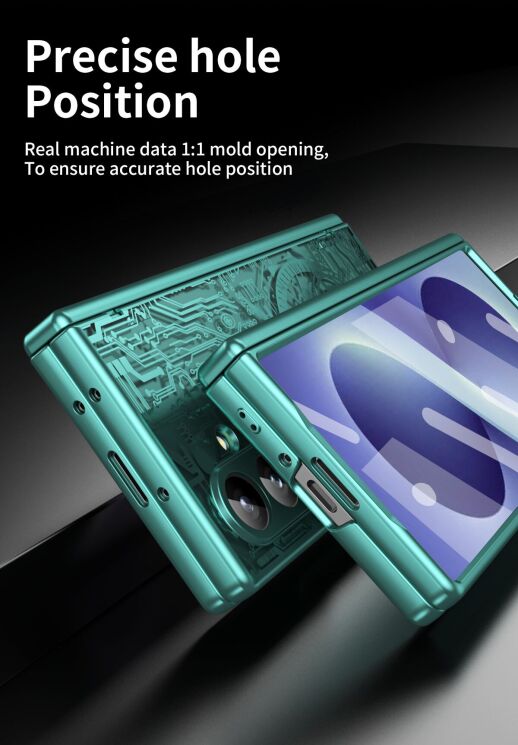 Защитный чехол UniCase Mechanical Legend для Samsung Galaxy Fold 8 Ultra - Green: фото 8 из 13
