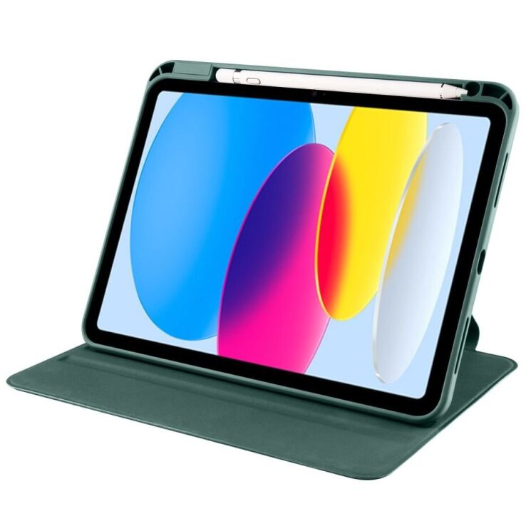 Захисний чохол UniCase Rotary Stand для Apple iPad 10.9 (2022) / iPad 11 (2025) - Blackish Green: фото 3 з 7