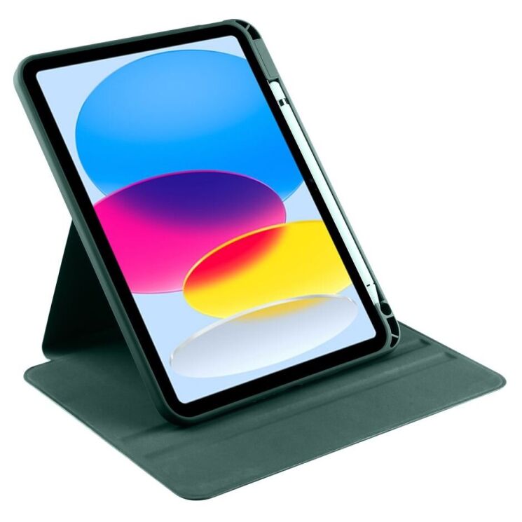 Захисний чохол UniCase Rotary Stand для Apple iPad 10.9 (2022) / iPad 11 (2025) - Blackish Green: фото 4 з 7