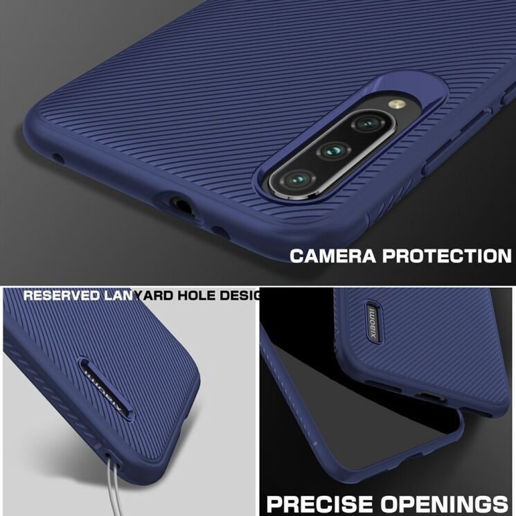 Защитный чехол UniCase Twill Soft для Xiaomi Mi A3 / Mi CC9e - Blue: фото 4 из 8