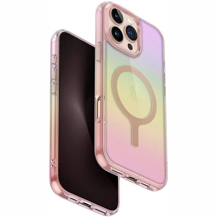 Захисний чохол UNIQ Iridescia для Apple iPhone 16 Pro Max - Pink Prism: фото 1 з 8