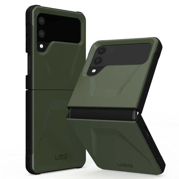Защитный чехол URBAN ARMOR GEAR (UAG) Civilian (FF) для Samsung Galaxy Flip 4 - Olive: фото 1 из 10