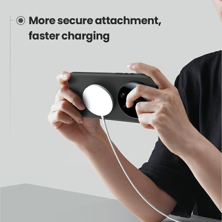Защитный (PC+TPU) чехол NILLKIN Frosted Shield Pro Magnetic для Xiaomi 17 Ultra - Black: фото 11 из 12