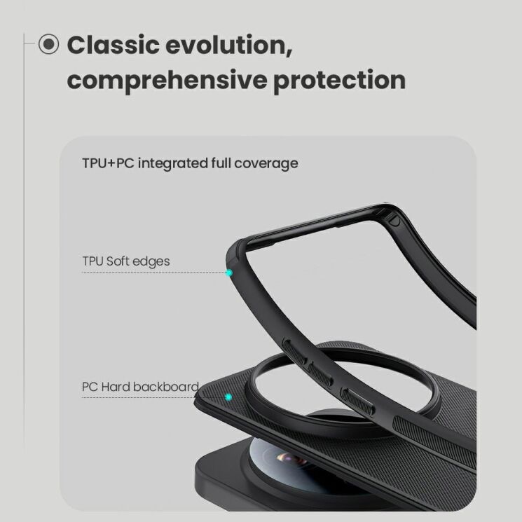 Защитный (PC+TPU) чехол NILLKIN Frosted Shield Pro Magnetic для Xiaomi 17 Ultra - Black: фото 9 из 12