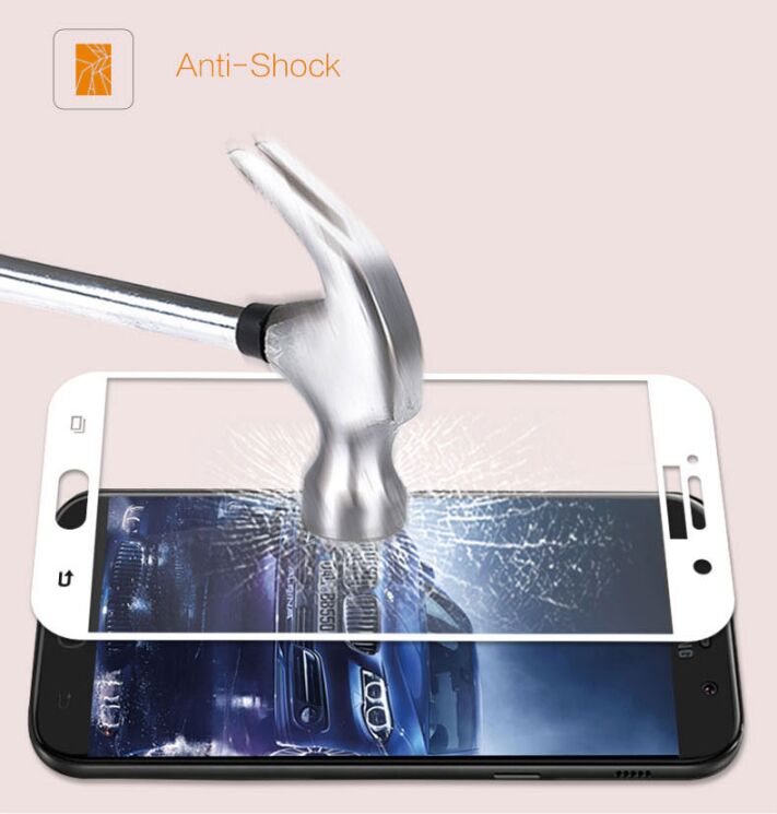 Захисне скло MOCOLO 3D Silk Print для Samsung Galaxy A3 2017 (A320) - White: фото 4 з 9