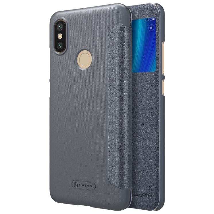 Чехол-книжка NILLKIN Sparkle Series для Xiaomi Mi 6X / Mi A2 - Black: фото 1 из 16