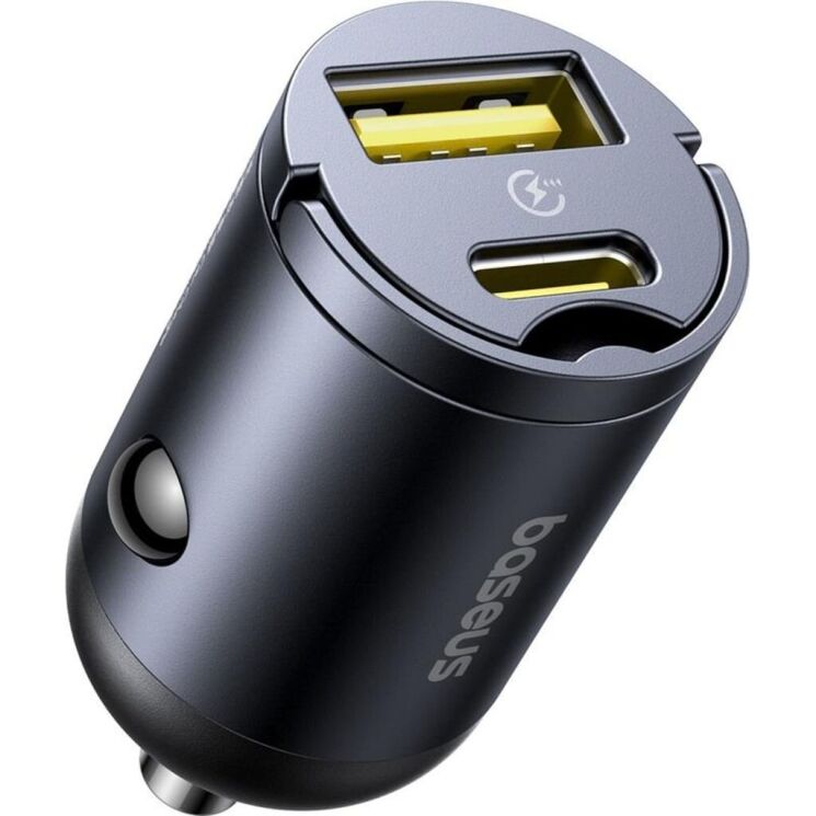 Автомобильное зарядное устройство Baseus Tiny Star Mini 30W (USB + Type-C) C00035001121-02 - Black: фото 1 из 26