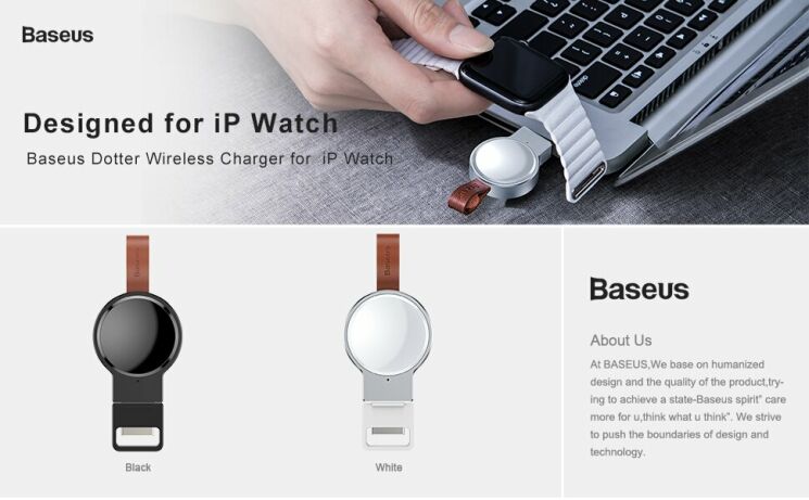 Беспроводное зарядное устройство BASEUS BS-IW02 Portable Dotter - Black: фото 11 из 25