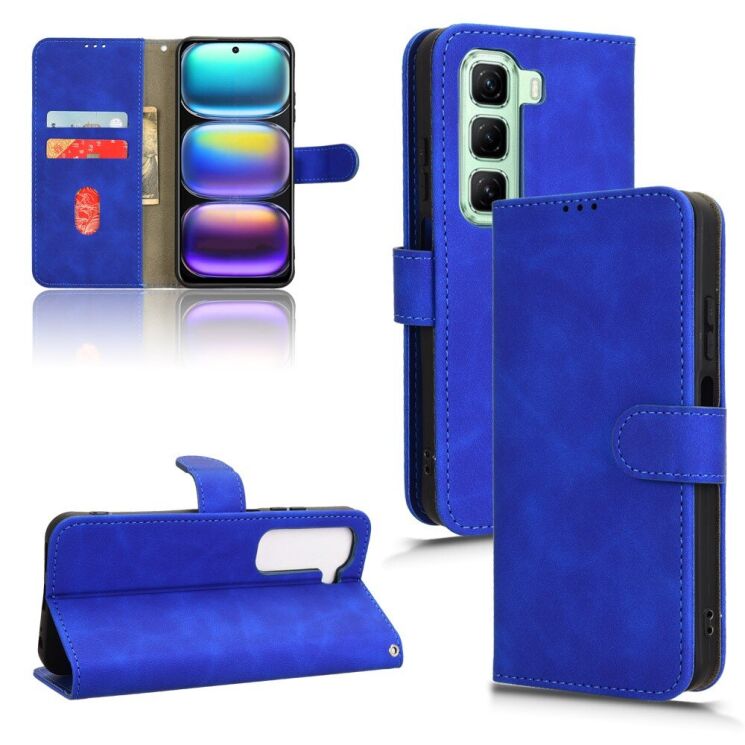 Чехол Deexe Classic Wallet для Infinix Hot 50 - Blue: фото 7 из 7