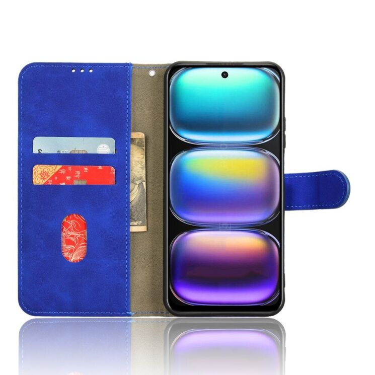 Чехол Deexe Classic Wallet для Infinix Hot 50 - Blue: фото 4 из 7