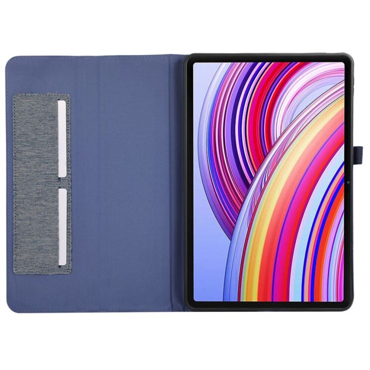 Чехол Deexe Cloth Style для Xiaomi Redmi Pad Pro / Poco Pad - Blue: фото 2 из 6
