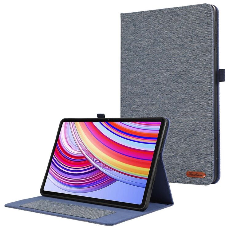 Чехол Deexe Cloth Style для Xiaomi Redmi Pad Pro / Poco Pad - Blue: фото 1 из 6