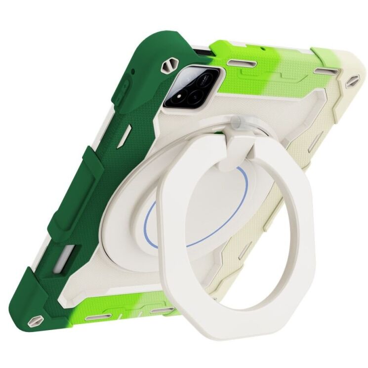 Чехол Deexe Grip Kickstand для Xiaomi Pad 7 / 7 Pro - Colorful / Green: фото 3 из 21