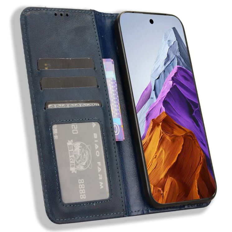 Чехол Deexe Retro Style для Google Pixel 9 Pro - Blue: фото 2 из 7
