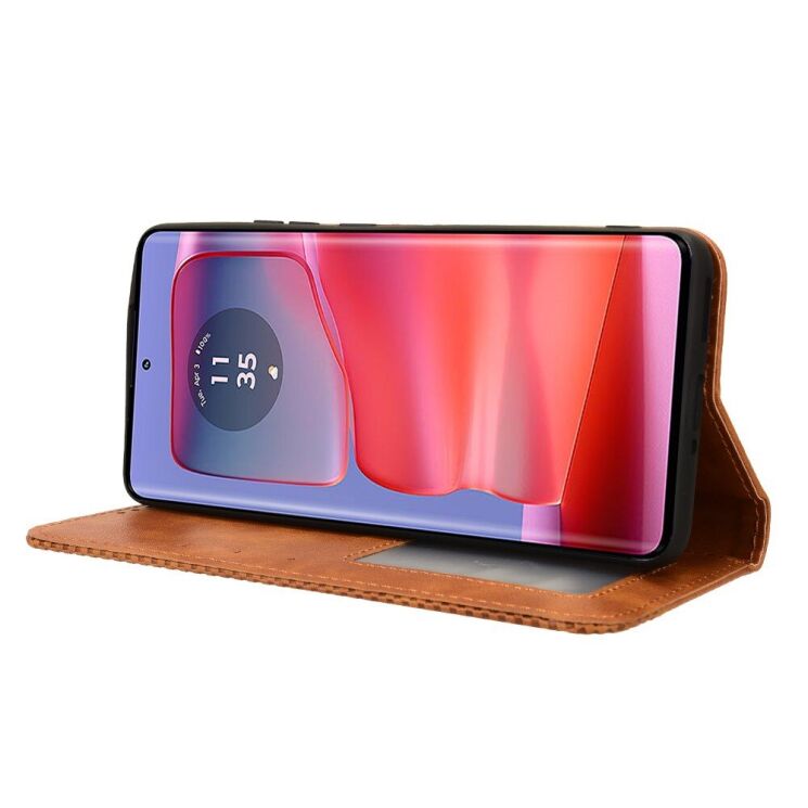 Чехол Deexe Retro Style для Motorola Edge 50 Pro - Brown: фото 3 из 7