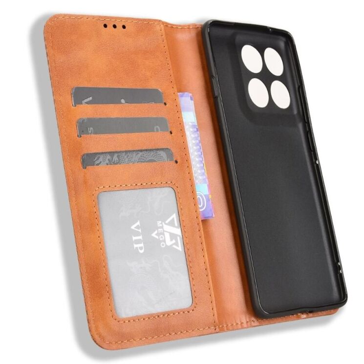 Чохол Deexe Retro Style для Motorola Edge 60 Pro - Brown: фото 4 з 19