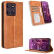 Чохол Deexe Retro Style для Motorola Edge 60 Pro - Brown (381707Z)