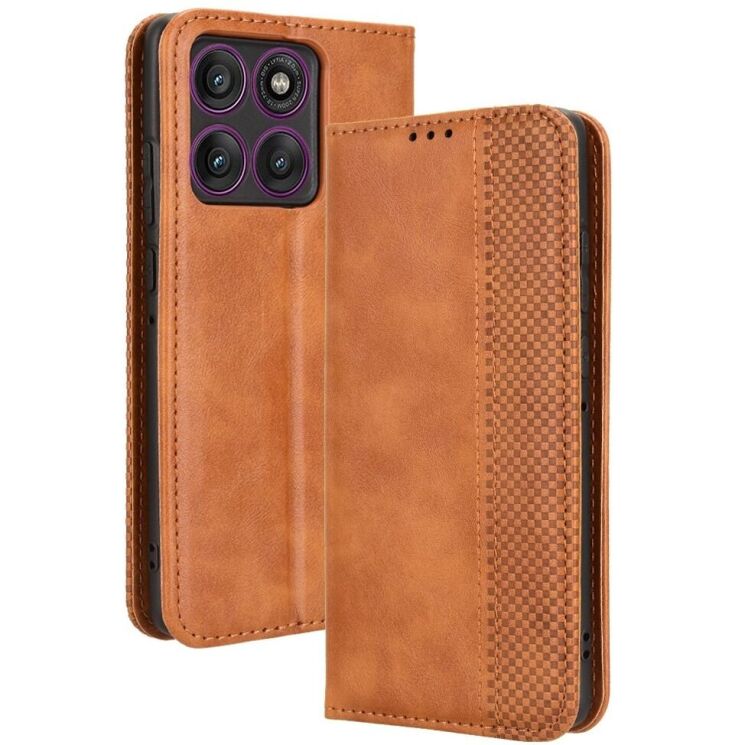 Чохол Deexe Retro Style для Motorola Edge 60 Pro - Brown: фото 8 з 19