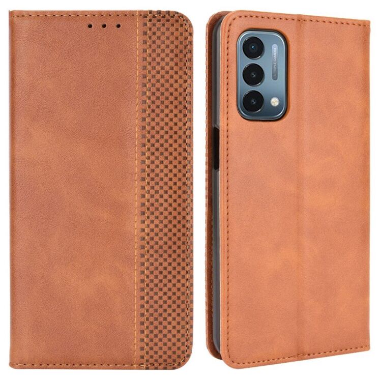 Чехол-книжка Deexe Retro Style для OnePlus Nord N200 - Brown: фото 2 из 12