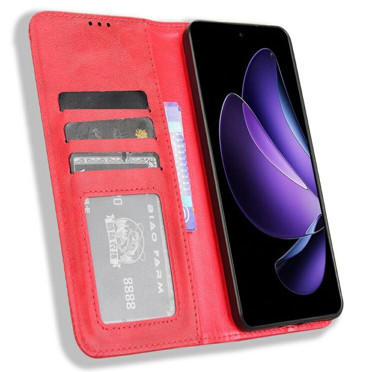 Чехол Deexe Retro Style для OPPO Reno 13 F/FS 5G - Red: фото 3 из 7