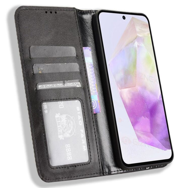 Чохол Deexe Retro Style для Samsung Galaxy A56 (A566) - Black: фото 2 з 7