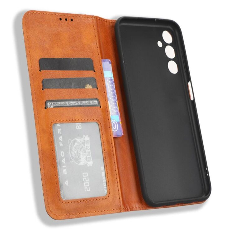 Чехол Deexe Retro Style для Samsung Galaxy M14 (M146) - Brown: фото 4 из 8