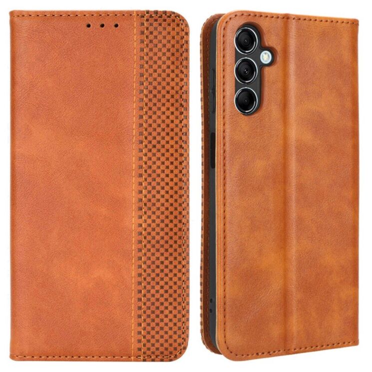 Чехол Deexe Retro Style для Samsung Galaxy M14 (M146) - Brown: фото 1 из 8